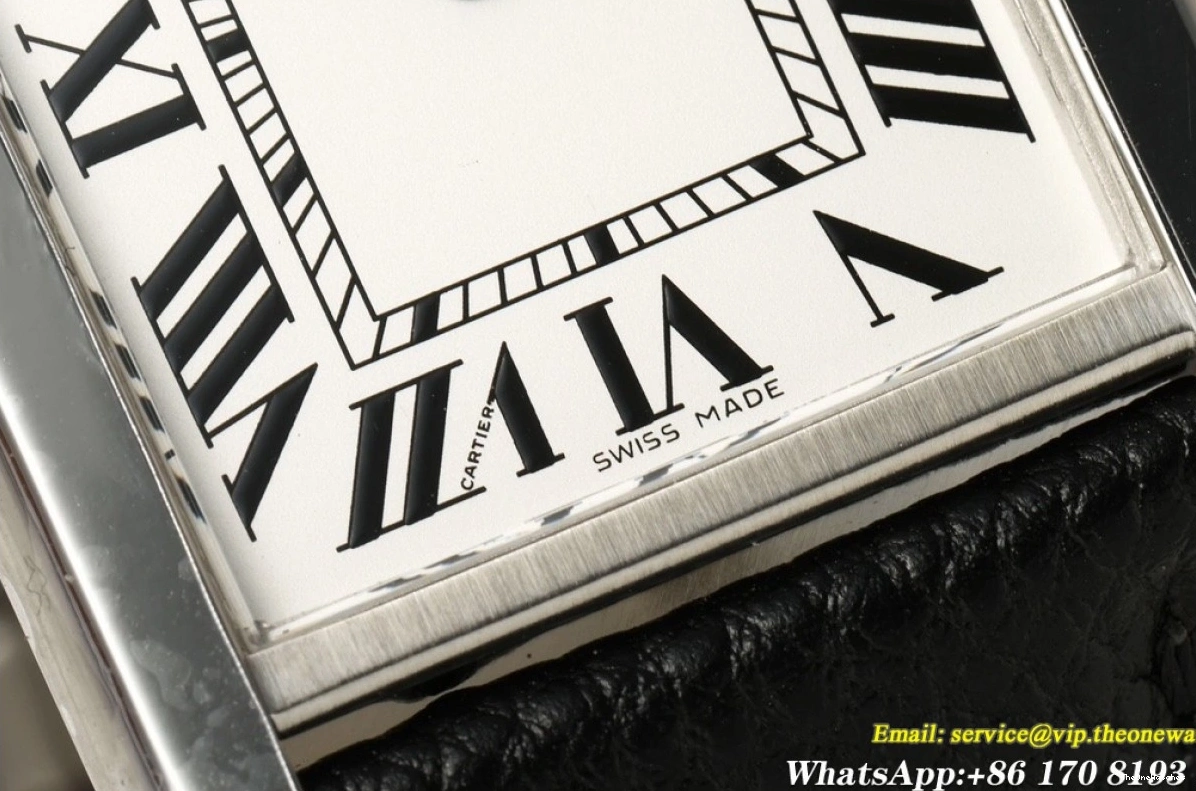 Grain Lychee Quartz White Cartier - AF Solo Dial 27.4mm on Tank Leather 0316